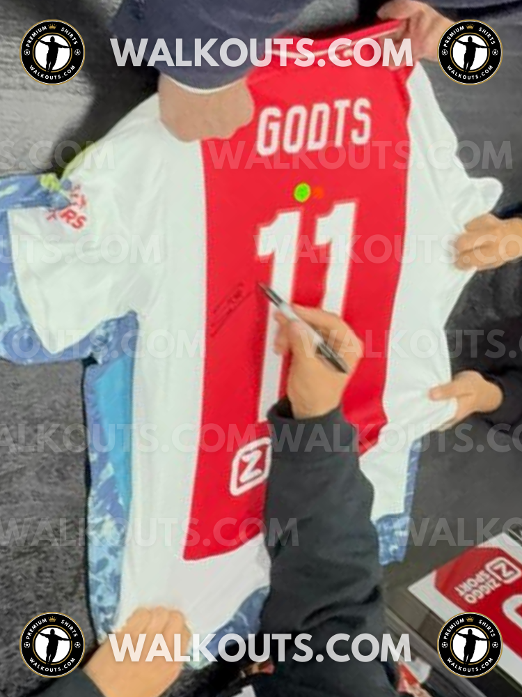 Signature close-up (signing proof) for Mika Godts (AFC Ajax) — 2024-2025 • #25MGO20020211