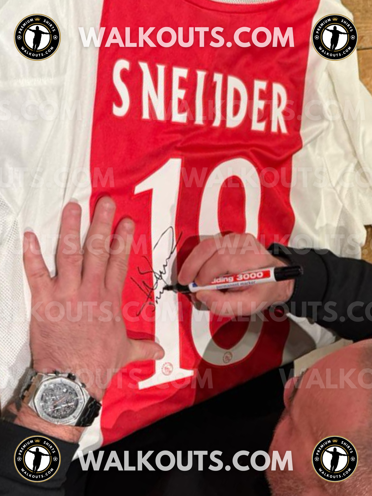 Signature close-up (signing proof) for Wesley Sneijder (AFC Ajax) — 2004-2005 • #25WSN20015918