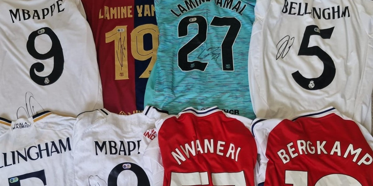 A collection of 8 popular signed football shirts. Collectors love collecting authentic which are authenticated.