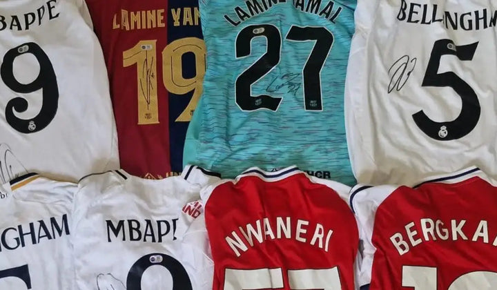 A collection of 8 popular signed football shirts. Collectors love collecting authentic which are authenticated.