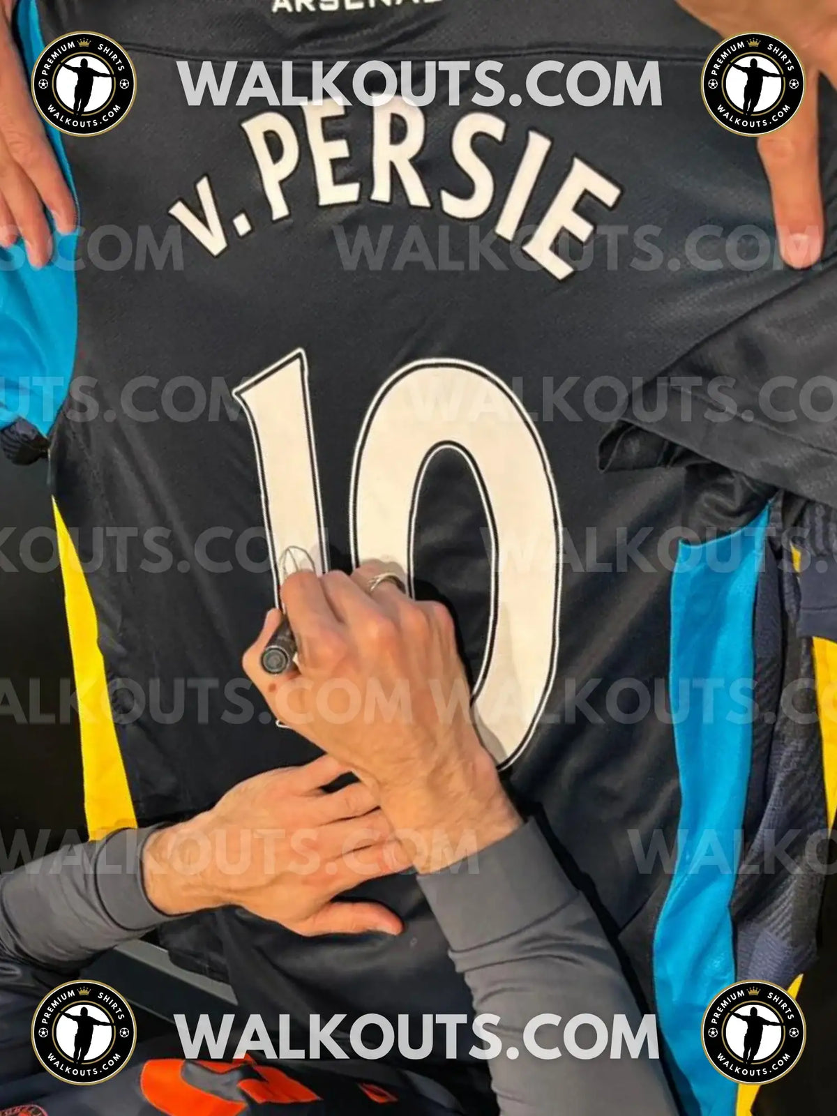 Signature close-up (signing proof) for Robin van Persie (Arsenal F.C.) — 2010-2011 • #24RVP20010410