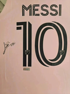 Lionel Messi 10 Inter Miami CF 2023 Home - Signed Soccer Shirt | A New Home - Walkouts