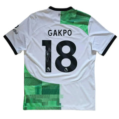 Cody Gakpo Signed Liverpool Football Shirt 2024/25 | Official Away Kit - Walkouts