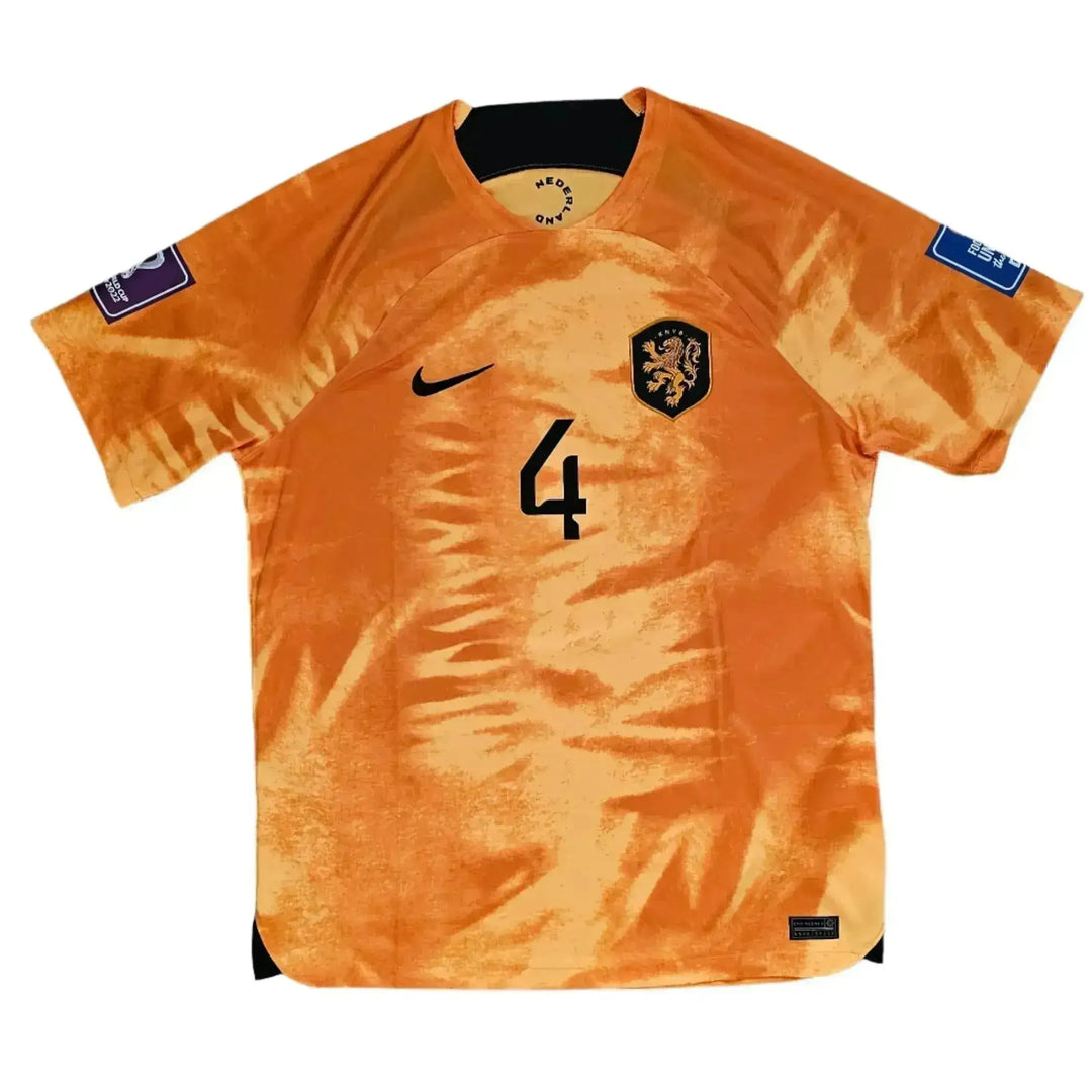 Virgil van Dijk Signed Holland Football Shirt | 2022 World Cup - Walkouts