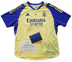 Thibaut Courtois 1 Real Madrid - Signed Player Worn | Final Training Before Wembley - Walkouts
