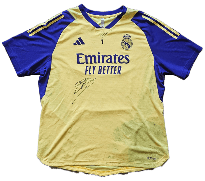 Thibaut Courtois 1 Real Madrid - Signed Player Worn | Final Training Before Wembley - Walkouts