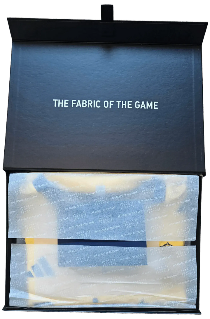 Box interior featuring the text &