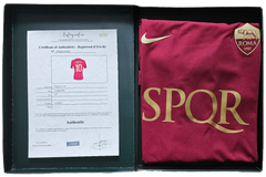 Certificate of Authenticity for Totti, showing No. 10 and SPQR logo on football shirt.