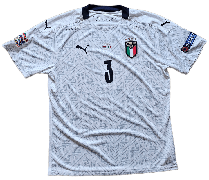 Giorgio Chiellini 3 Italy 2020 - Match Issued Shirt | Italy vs. Holland - Walkouts