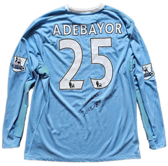 Emmanuel Adebayor 25 Manchester City 2009-2010 - Signed Soccer Shirt | Match Worn Premier League - Walkouts