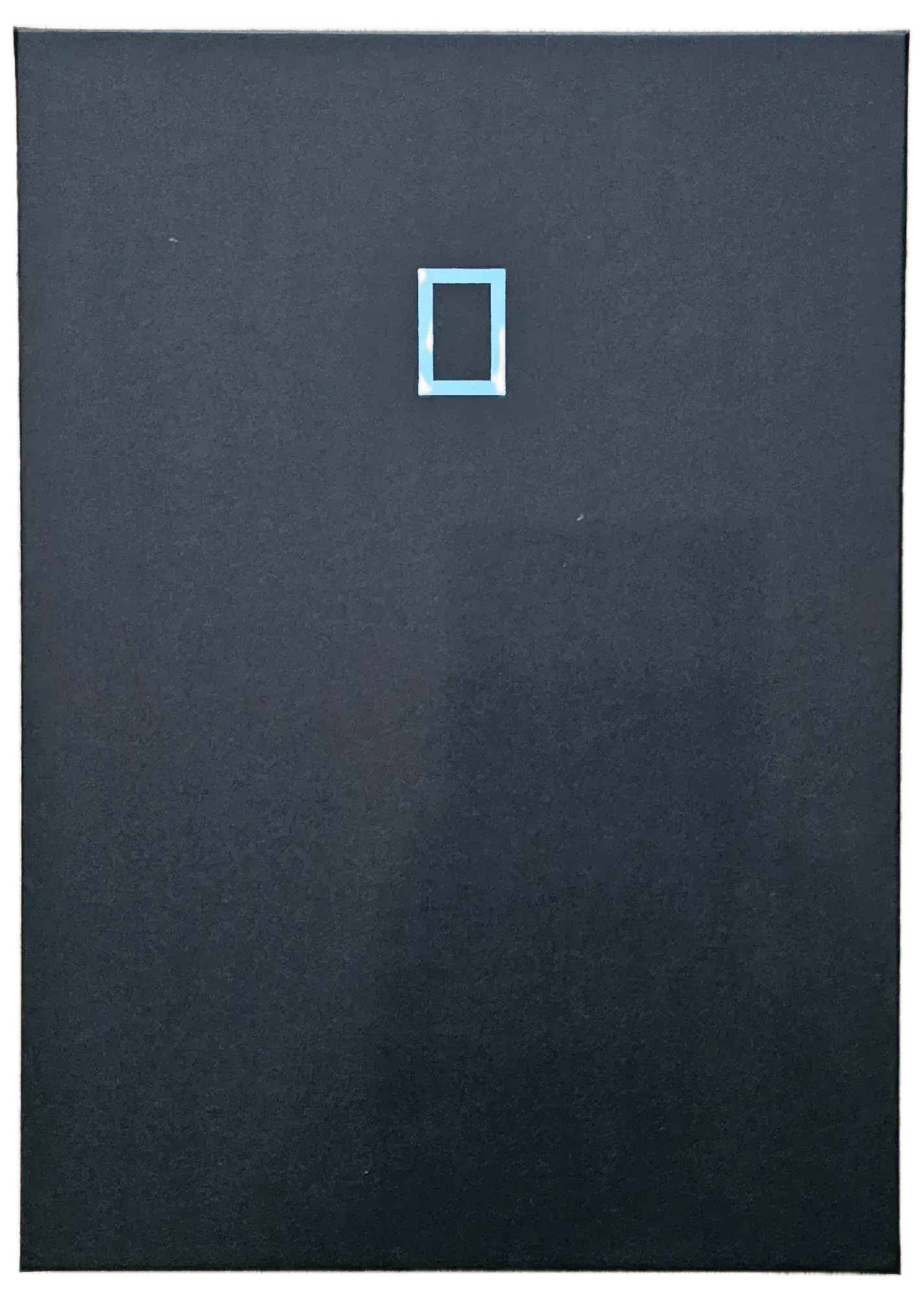 Back view showing signature detail in blue around square and the number 10.