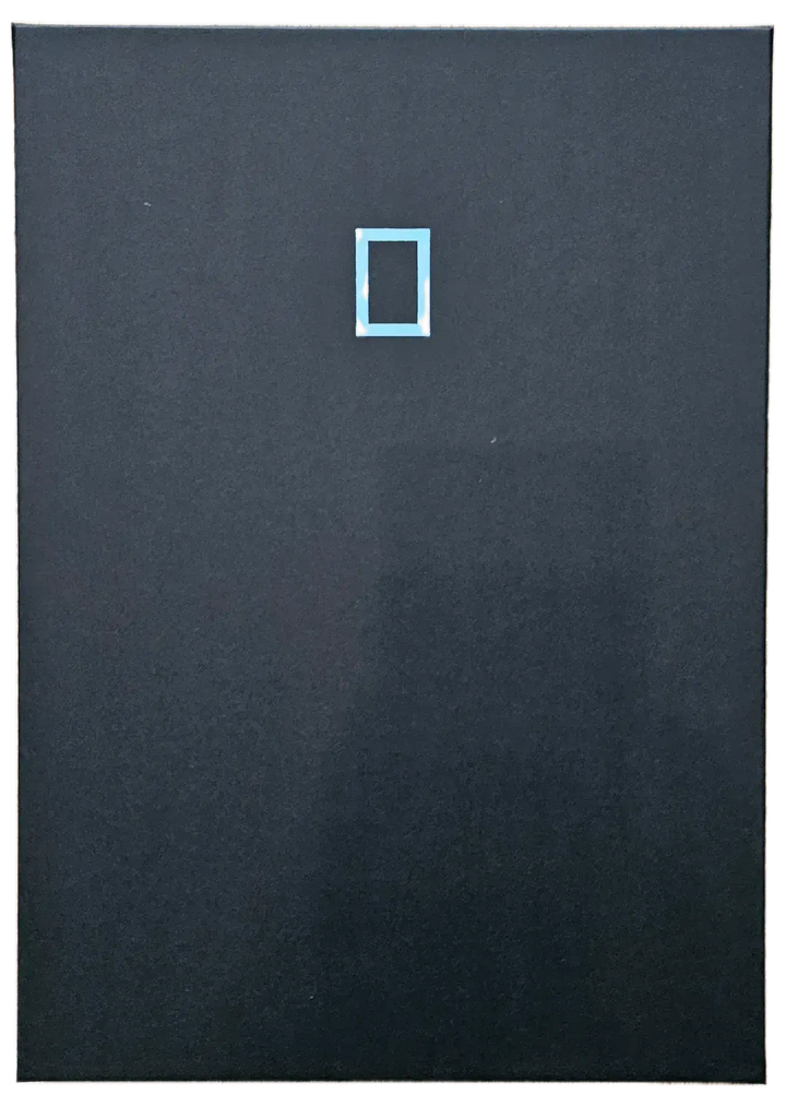 Back view showing signature detail in blue around square and the number 10.