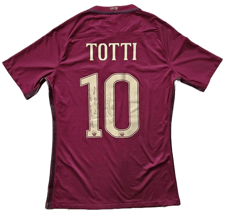 Francesco Totti 10 Roma - Player Issued Shirt | Extremely Rare Farewell Dinner Box - Walkouts