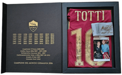 Francesco Totti 10 Roma - Player Issued Shirt | Extremely Rare Farewell Dinner Box - Walkouts