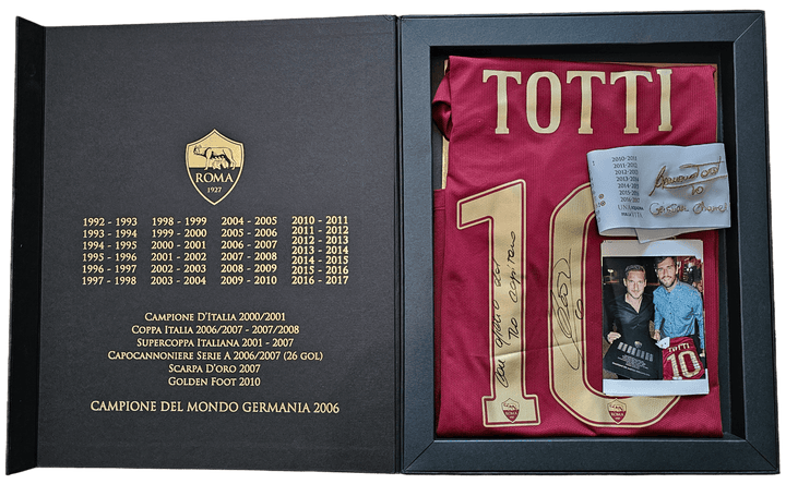 Francesco Totti 10 Roma - Player Issued Shirt | Extremely Rare Farewell Dinner Box - Walkouts