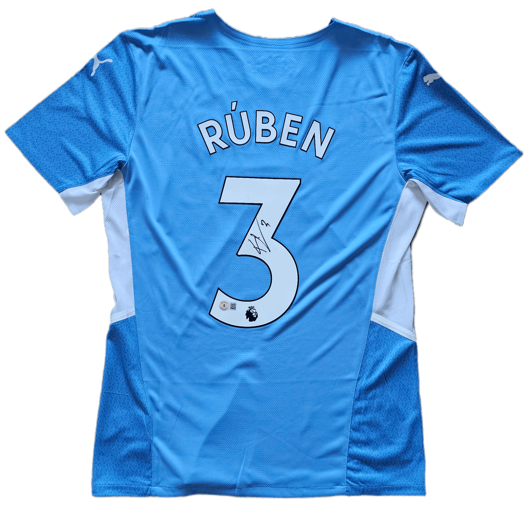 Rúben Dias 3 Manchester City 2021-2022 Home - Signed Soccer Shirt | Premier League Standout - Walkouts