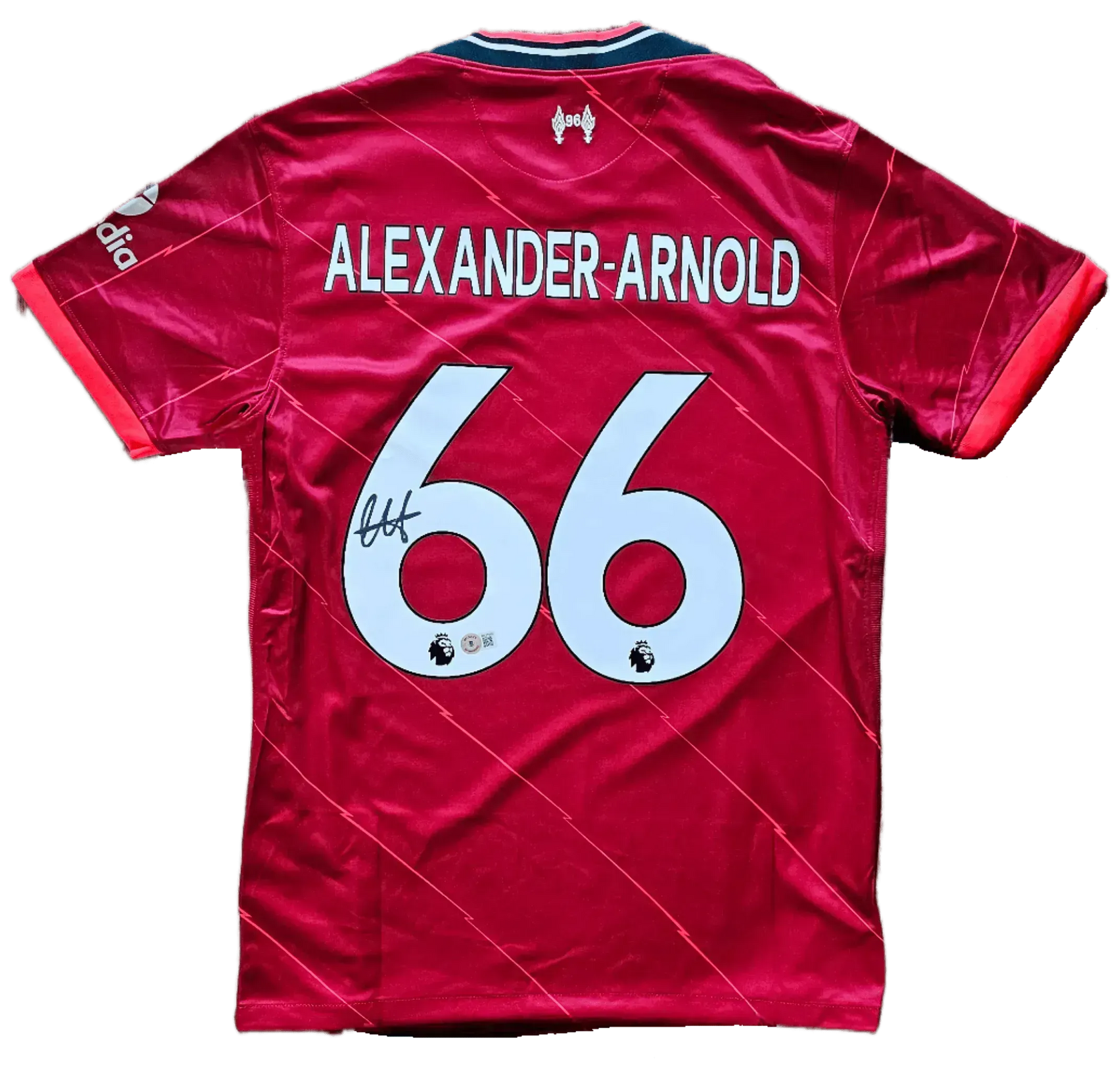 Trent Alexander-Arnold 66 Liverpool 2021-2022 Home - Signed Soccer Shirt | Premier League Prodigy - Walkouts