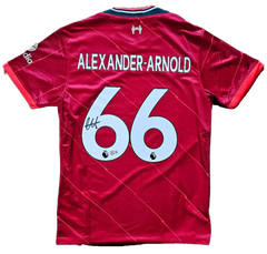 Trent Alexander-Arnold 66 Liverpool 2021-2022 Home - Signed Soccer Shirt | Premier League Prodigy - Walkouts