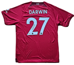 Darwin Núñez 27 Liverpool 2022-2023 Home - Signed Soccer Shirt | Striker's Edition - Walkouts