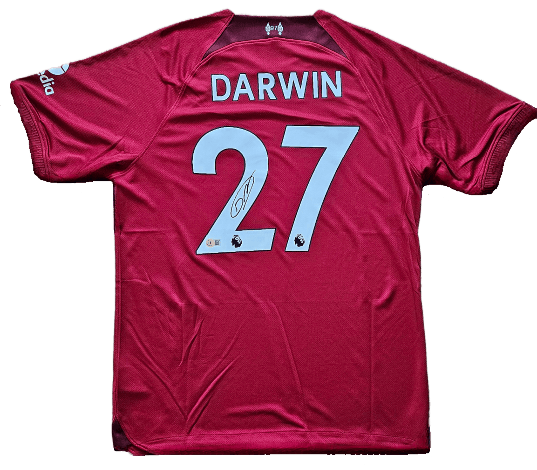 Darwin Núñez 27 Liverpool 2022-2023 Home - Signed Soccer Shirt | Striker's Edition - Walkouts