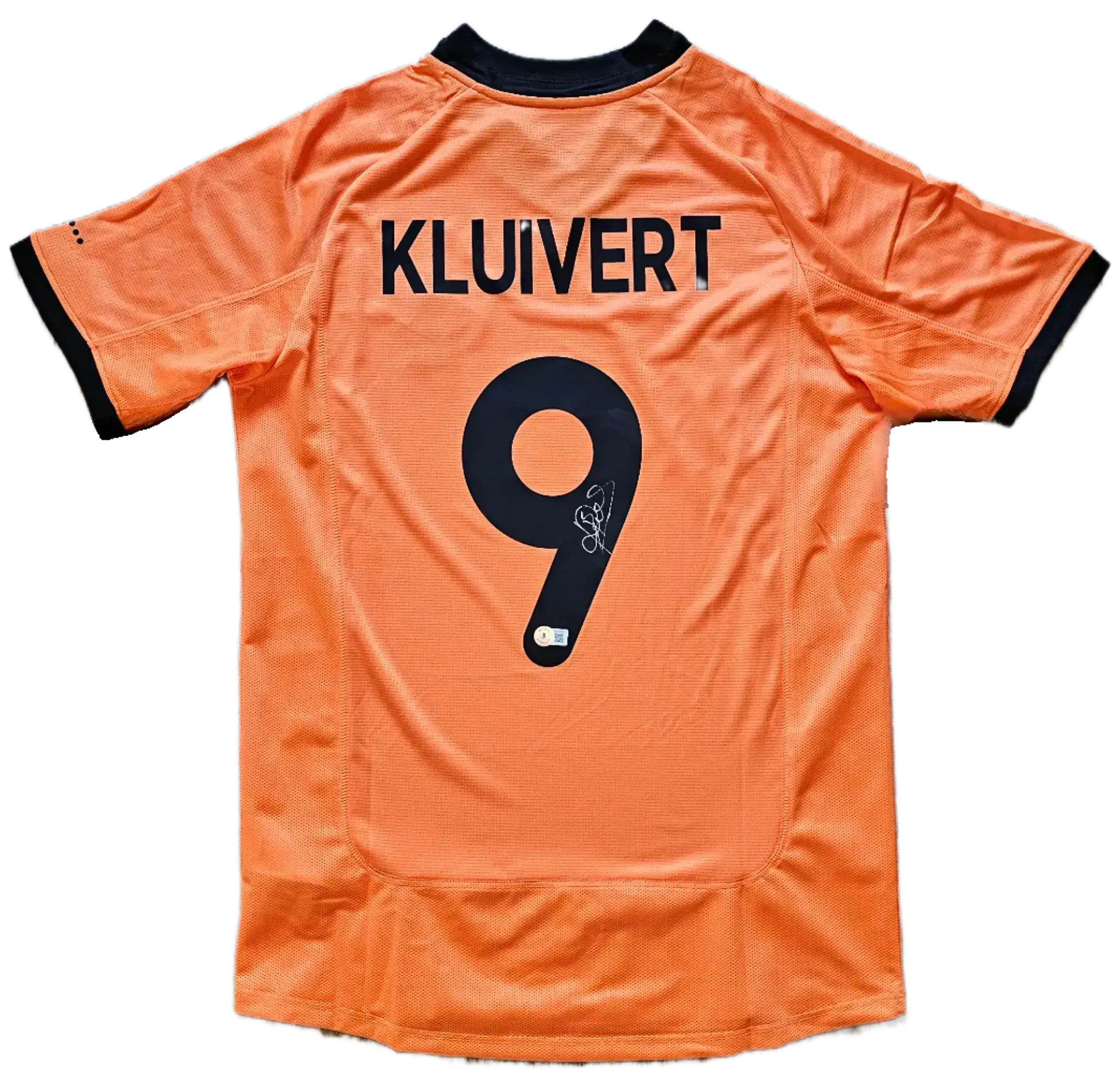 Back view showing KLUIVERT and No. 9, with a visible signature on the shirt.