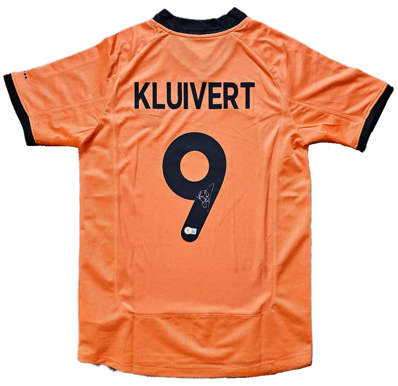 Patrick Kluivert 9 Netherlands Euro 2000 Home - Signed Soccer Shirt | Dutch Legend - Walkouts