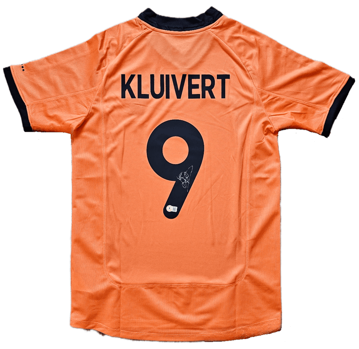 Patrick Kluivert 9 Netherlands Euro 2000 Home - Signed Soccer Shirt | Dutch Legend - Walkouts