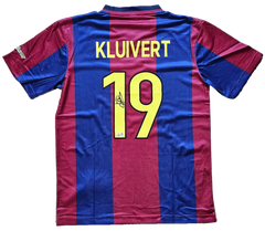 Patrick Kluivert 19 Barcelona 1998-1999 Home - Signed Soccer Shirt | Blaugrana - Walkouts
