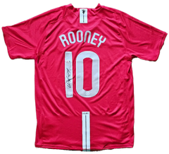 Wayne Rooney 10 Manchester United 2007-2008 - Signed Soccer Shirt | UEFA Champions League Winner - Walkouts