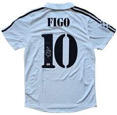 Luis Figo 10 Real Madrid 2001-2002 Home - Signed Soccer Shirt | European Champion Glory - Walkouts