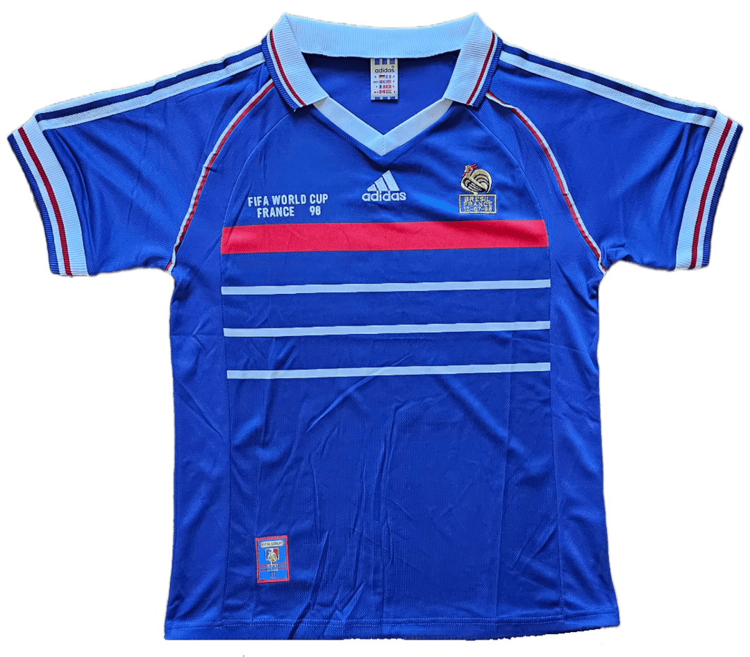 Robert Pires 7 France 1998 World Cup - Signed Soccer Shirt | World Cup Glory - Walkouts