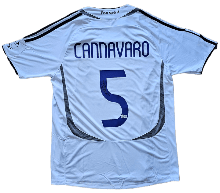 Fabio Cannavaro 5 Real Madrid 2006-2007 Home - Signed Soccer Shirt | Defensive Maestro - Walkouts