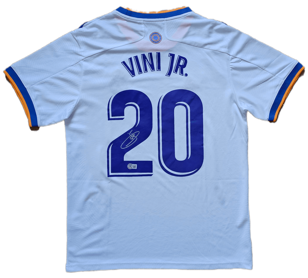 Vinicius Jr 20 Real Madrid 2021-2022 Home - Signed Soccer Shirt | Future of Madridismo - Walkouts