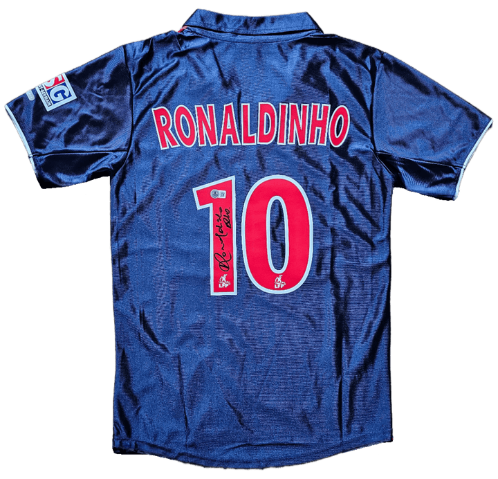 Ronaldinho 10 Paris Saint-Germain 2001-2002 Home - Signed Soccer Shirt | A Brazilian's French Affair - Walkouts