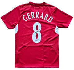 Steven Gerrard 8 Liverpool 2004-2005 Home - Signed Soccer Shirt | Istanbul Night Legend - Walkouts