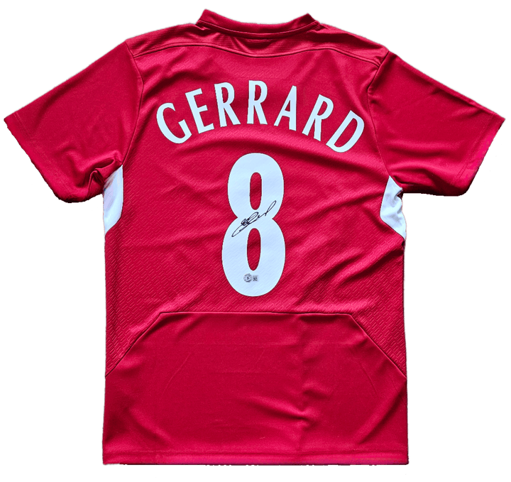 Steven Gerrard 8 Liverpool 2004-2005 Home - Signed Soccer Shirt | Istanbul Night Legend - Walkouts