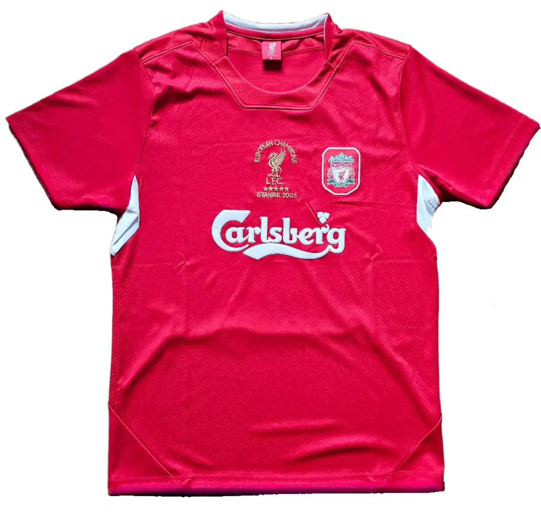 Steven Gerrard 8 Liverpool 2004-2005 Home - Signed Soccer Shirt | Istanbul Night Legend - Walkouts