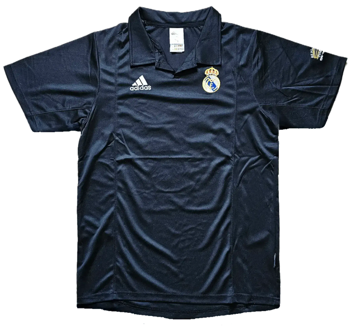 Front view of Ronaldo Nazário No. 11 Real Madrid away soccer jersey with crest and adidas logo.