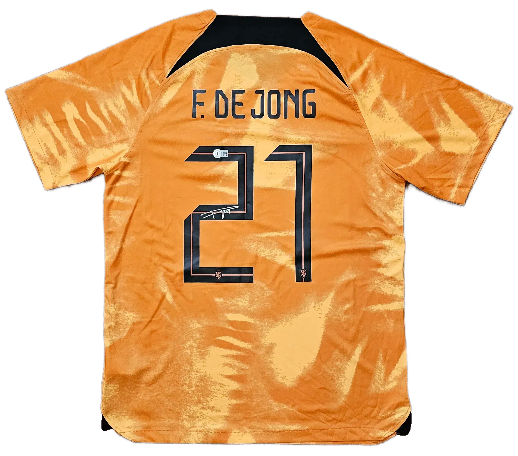 Frenkie de Jong 21 Netherlands 2022 Signed Shirt | Dutch Midfield Maestro Memorabilia - Walkouts