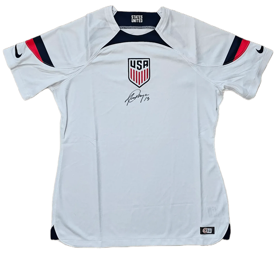 Alex Morgan 13 USA 2022-2023 Signed Jersey | Inspirational USWNT Icon - Walkouts