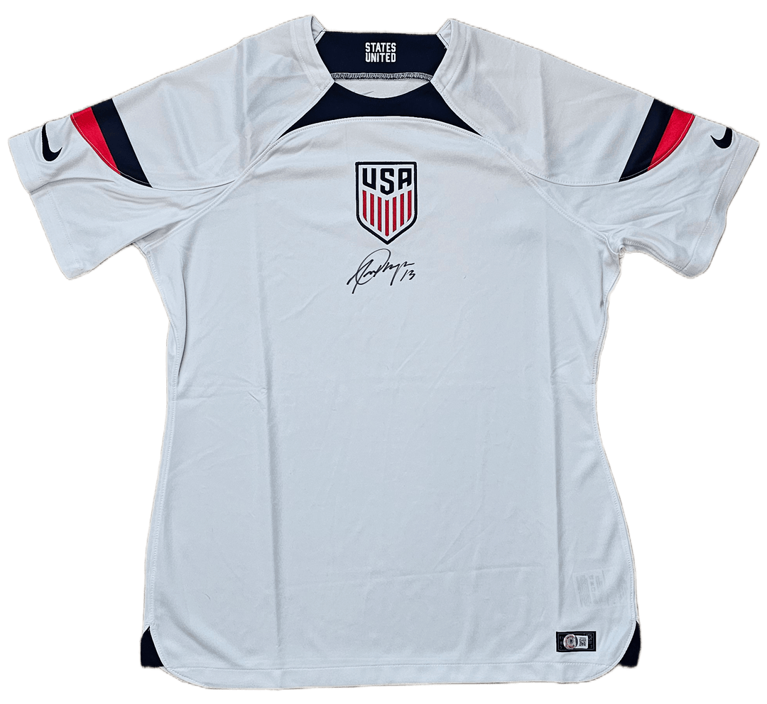 Alex Morgan 13 USA 2022-2023 Signed Jersey | Inspirational USWNT Icon - Walkouts