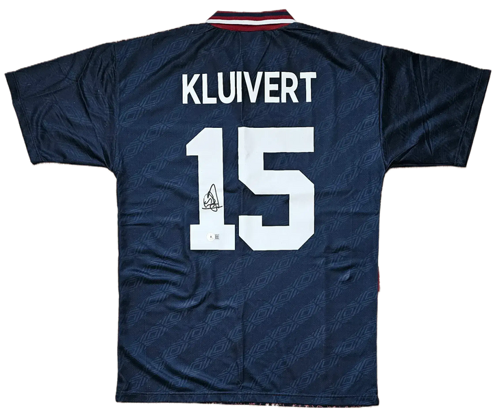 Back view displaying KLUIVERT and No. 15 with a visible signature detail.