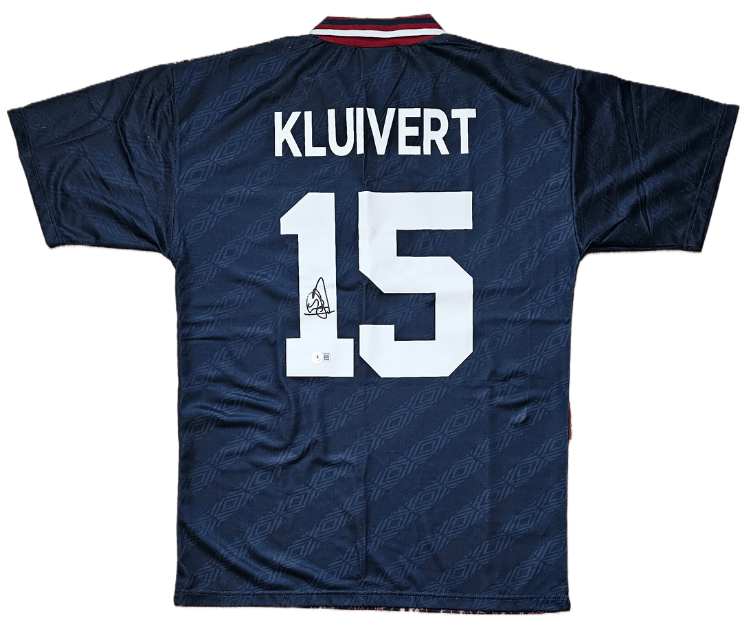 Patrick Kluivert 15 Ajax 1994-1995 Away - Signed Soccer Shirt | Undefeated Champions - Walkouts