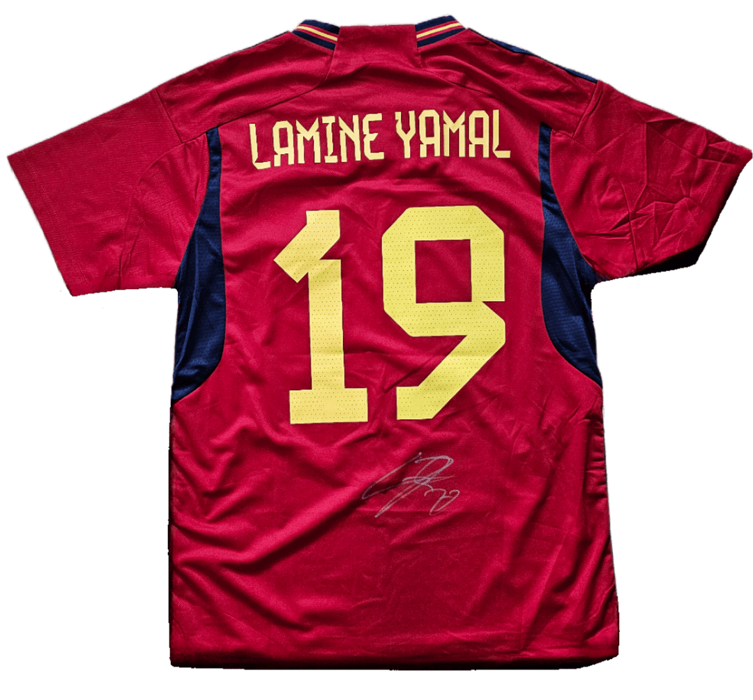 Lamine Yamal 19 Spain 2024 - Signed Soccer Shirt | National Debut Season - Walkouts