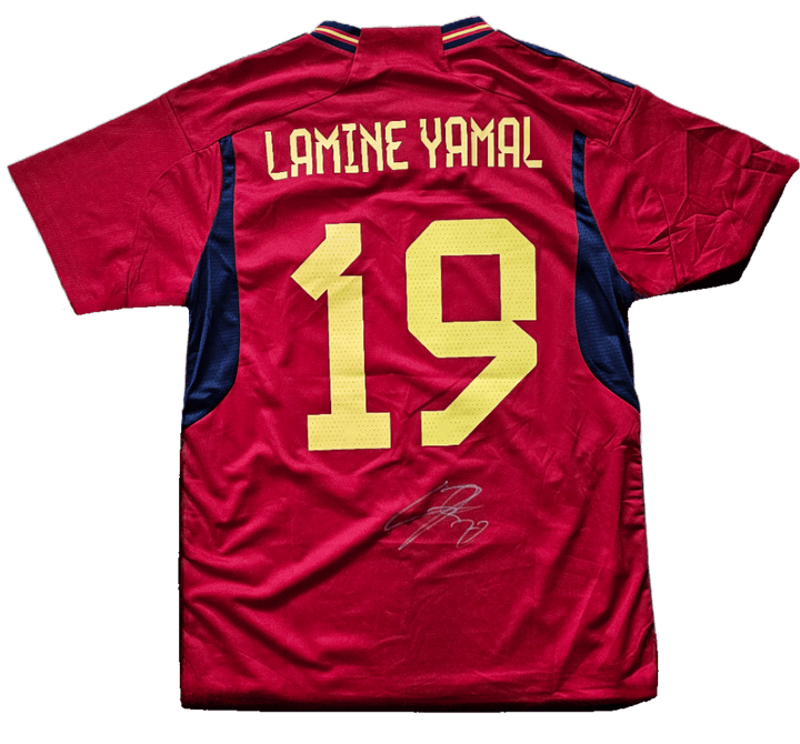 Lamine Yamal 19 Spain 2024 - Signed Soccer Shirt | National Debut Season - Walkouts