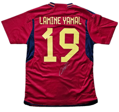 Lamine Yamal 19 Spain 2024 - Signed Soccer Shirt | European Cup 2024 - Walkouts