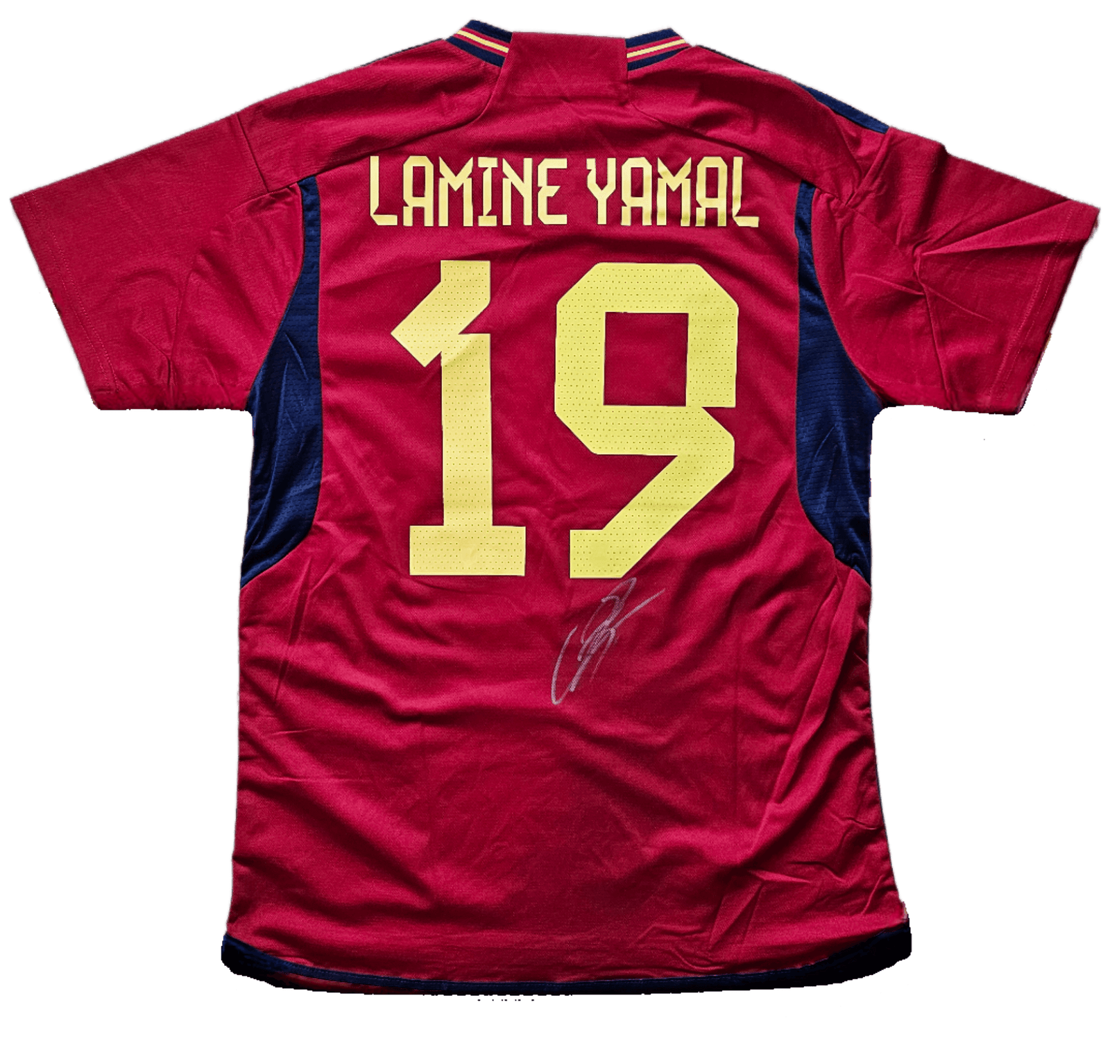 Lamine Yamal 19 Spain 2024 - Signed Soccer Shirt | European Cup 2024 - Walkouts