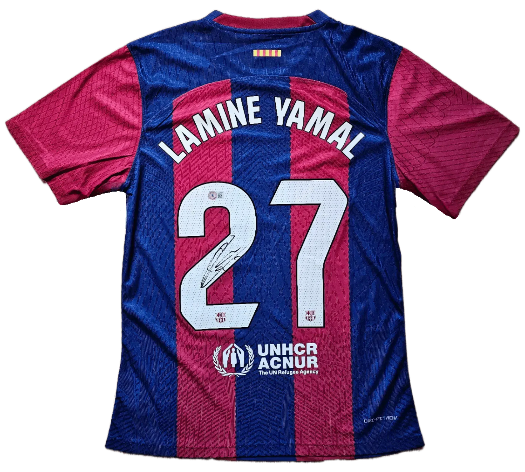 Lamine Yamal 27 Barcelona 2023-2024 - Signed Soccer Shirt | Young Superstar - Walkouts