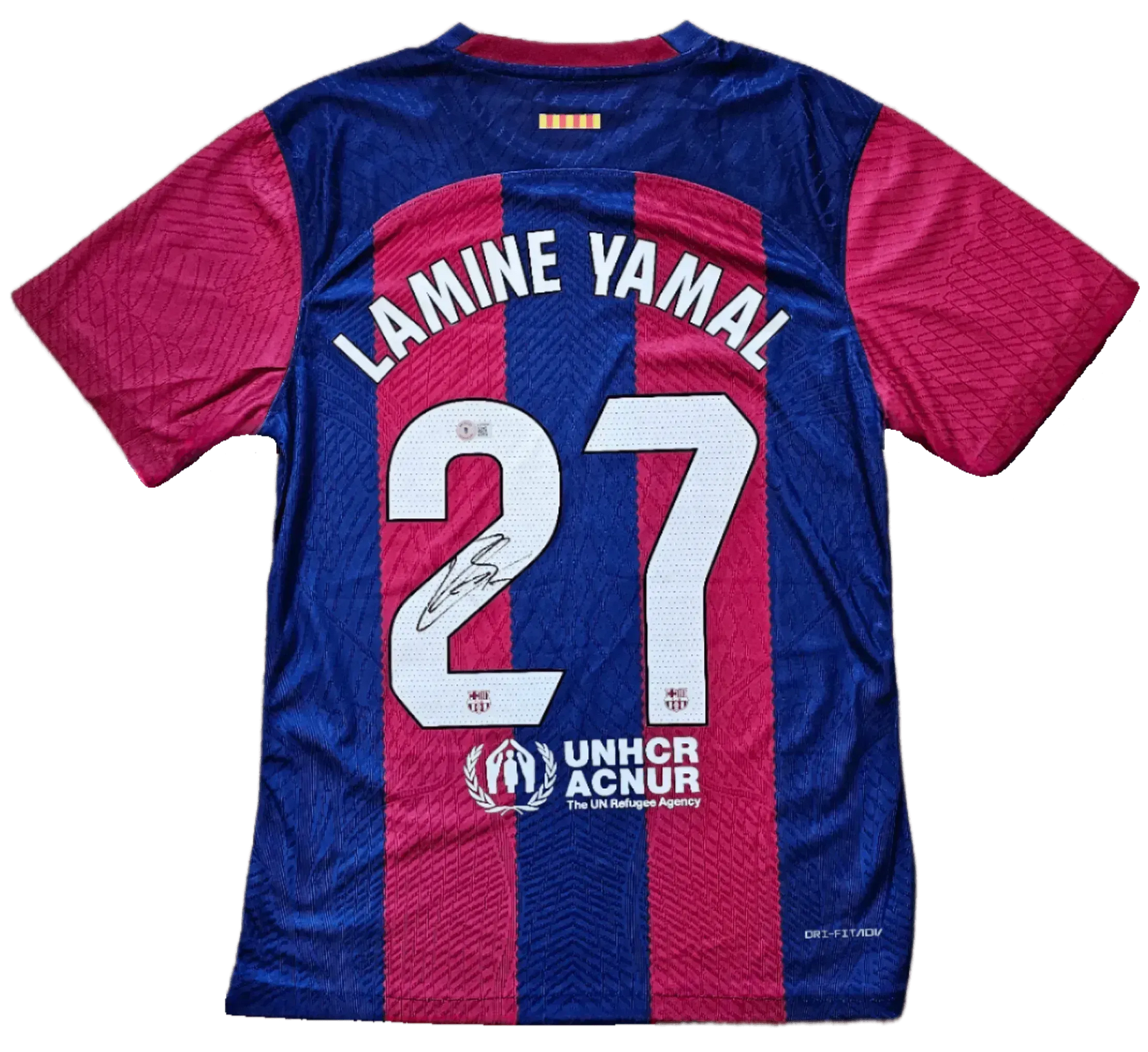 Lamine Yamal 27 Barcelona 2023-2024 - Signed Soccer Shirt | First ever Beckett COA - Walkouts