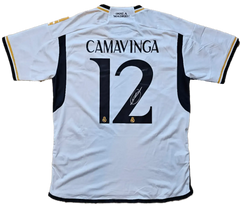 Eduardo Camavinga Signed Real Madrid Football Shirt 2023/24 | Champions League Winner - Walkouts